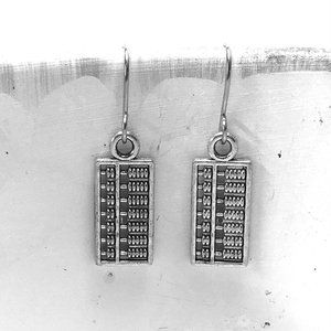 Miniature Abacus Learning Math Lovers School Gift Charm Earrings